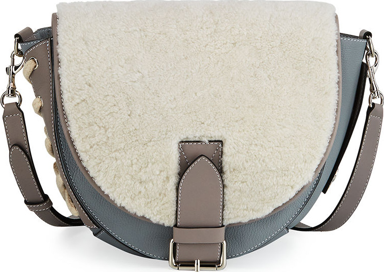 J.W.Anderson Shearling Bike Crossbody Bag