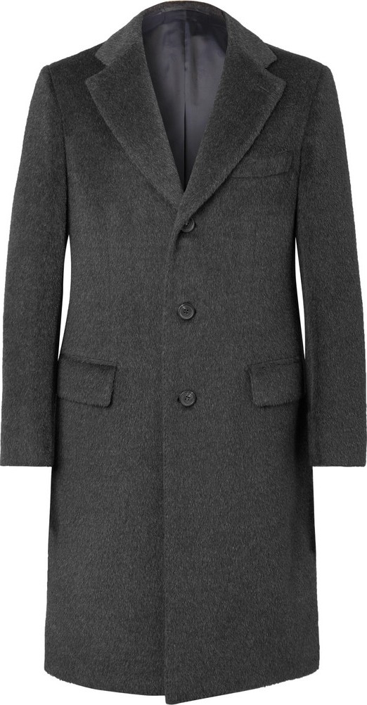 Brioni Llama Hair and Virgin Wool-Blend Coat