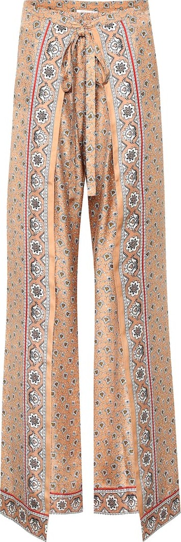 Chloe Bandana-printed silk twill pants