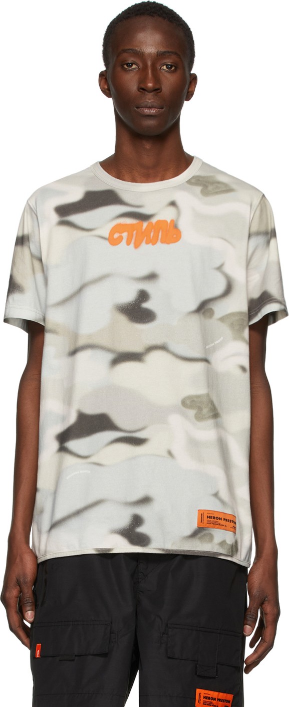 Heron Preston Multicolor 'СТИЛЬ' Camouflage T-Shirt