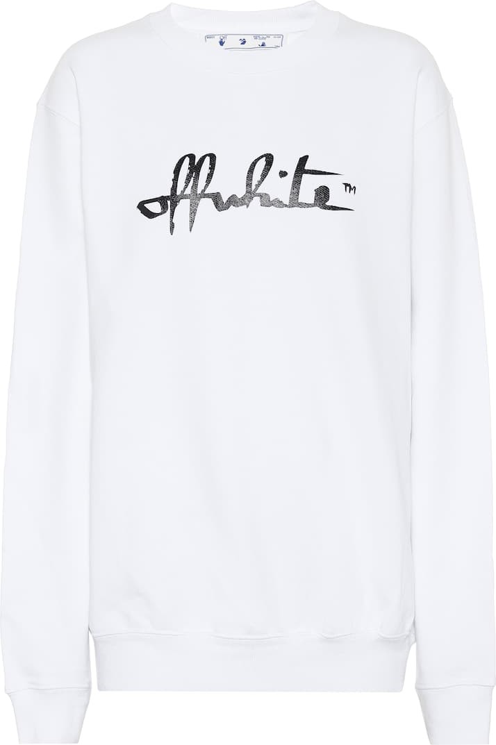Off White Logo oversized cotton sweatshirt