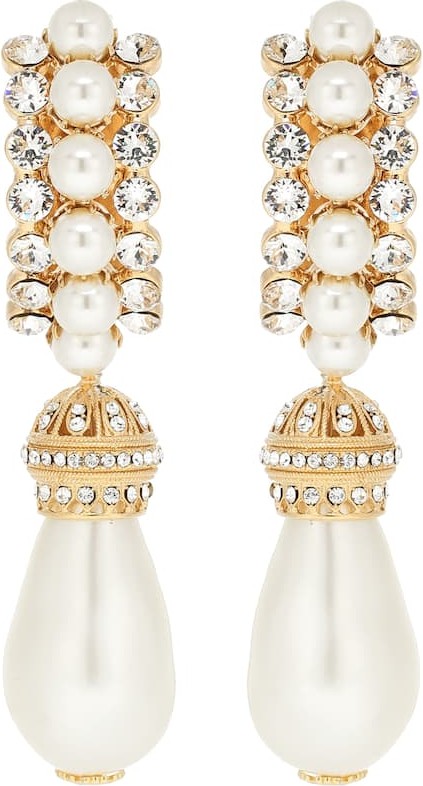 Dolce & Gabbana Embellished clip-on earrings