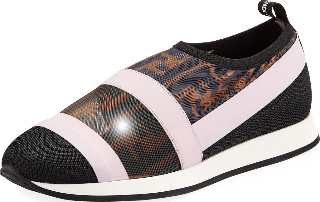 Fendi Colibri FF Mesh Slip-On Sneakers