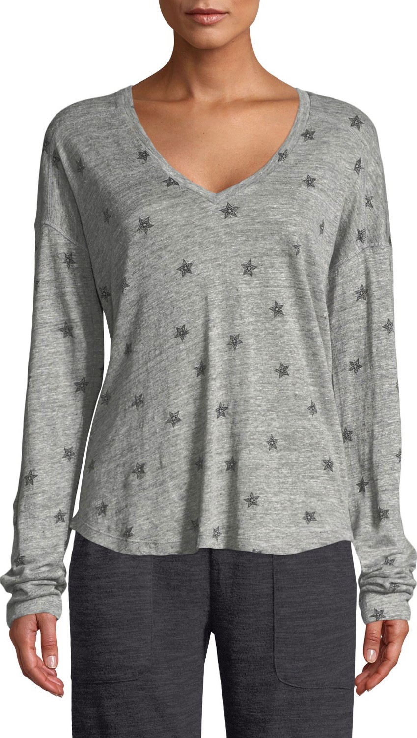 RAILS Sami Star-Print Long-Sleeve Top