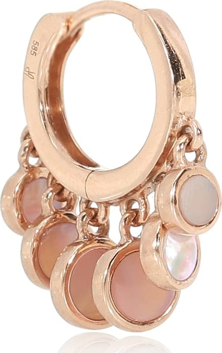 Jacquie Aiche Disco Shaker 14kt rose-gold single hoop earring