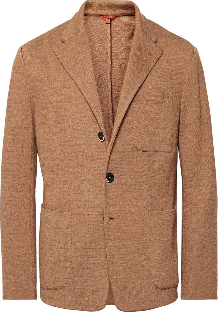 Barena Light-Brown Mesola Slim-Fit Unstructured Knitted Blazer