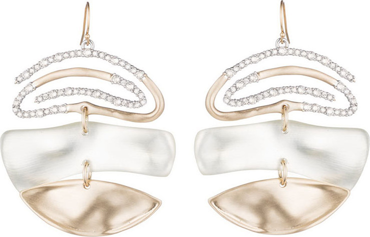 Alexis Bittar Crystal Encrusted Spiral Mobile Earrings