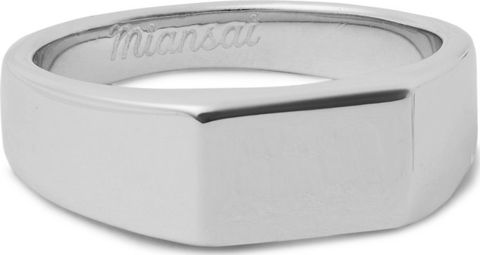 Miansai Polished Sterling Silver Signet Ring