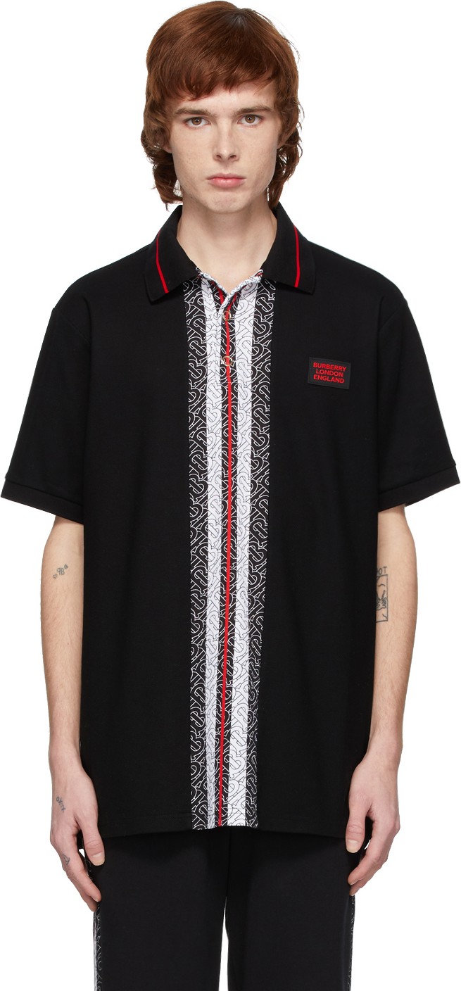 Burberry London England Black Jetford Polo