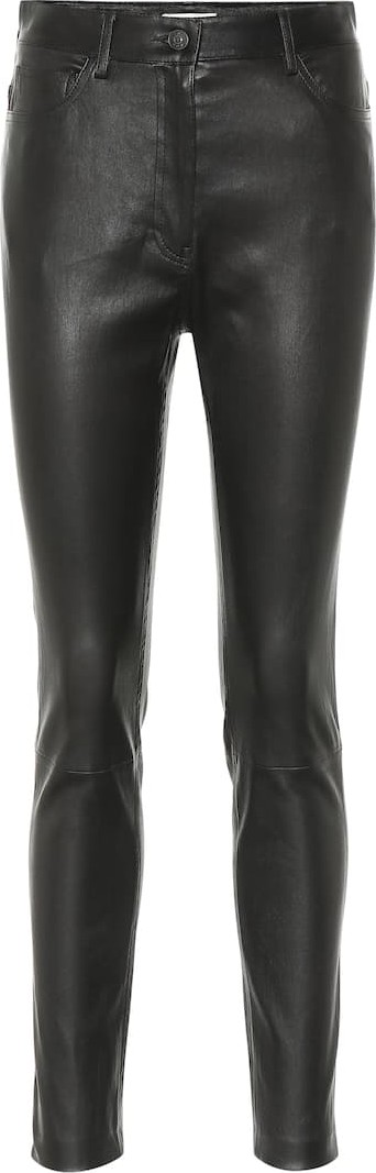 THE ROW Kate leather high-rise skinny jeans
