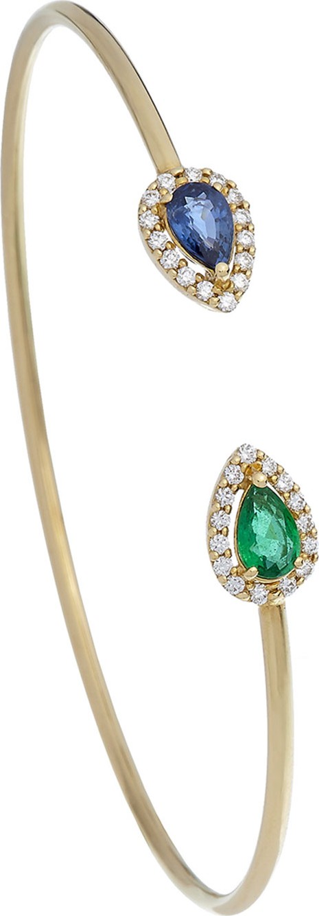 Istanboulli Gioielli Milano Positano 18k Diamond, Sapphire & Emerald Bracelet