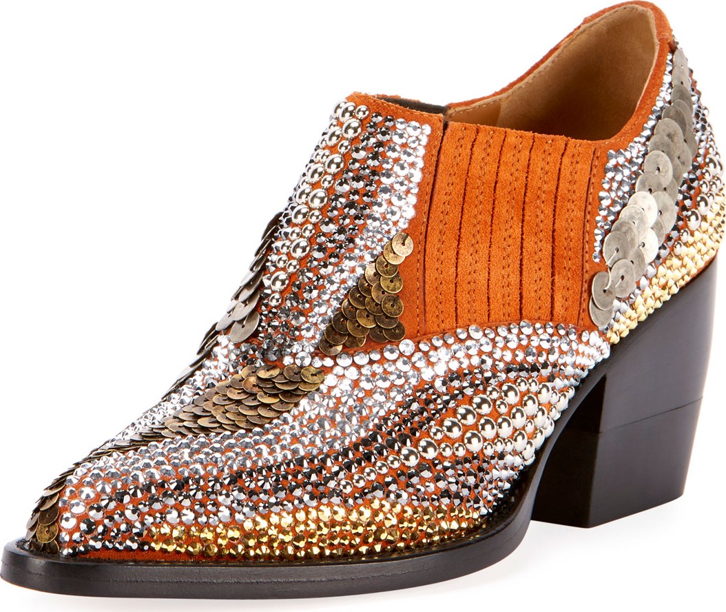 Chloe Rylee 90MM Bootie with Strass Detail