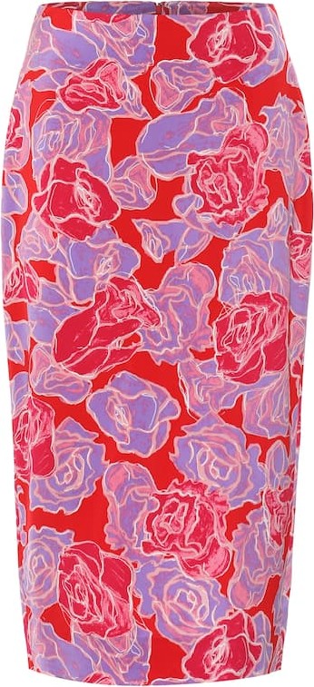 DIANE von FURSTENBERG Exclusive to Mytheresa – Kara silk-blend pencil skirt