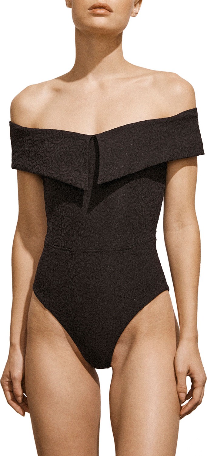 Amaiò Swim Jaqueline Strapless Maillot, Black