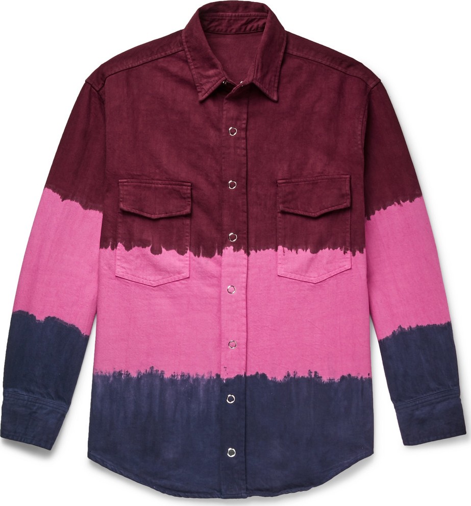 The Elder Statesman Tie-Dyed Denim Overshirt