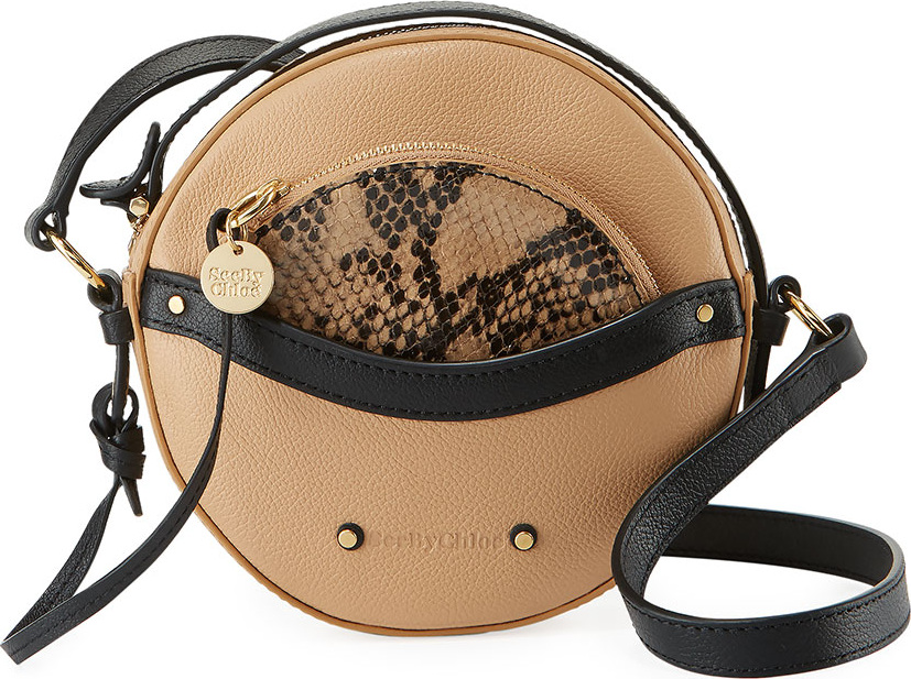 See By Chloé Rosy Mini Round Saddle Shoulder Bag