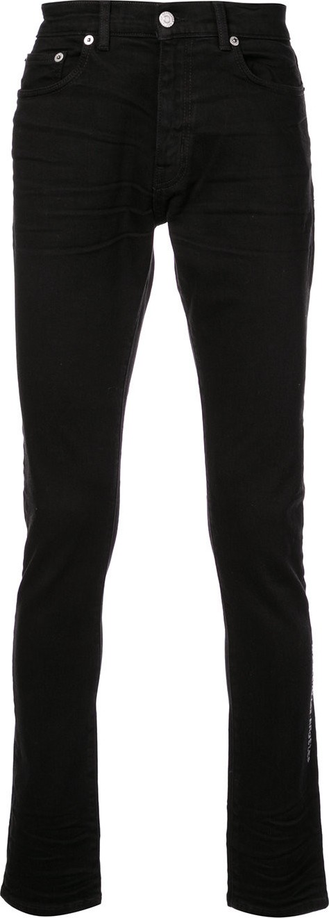Adaptation side embroidery skinny jeans