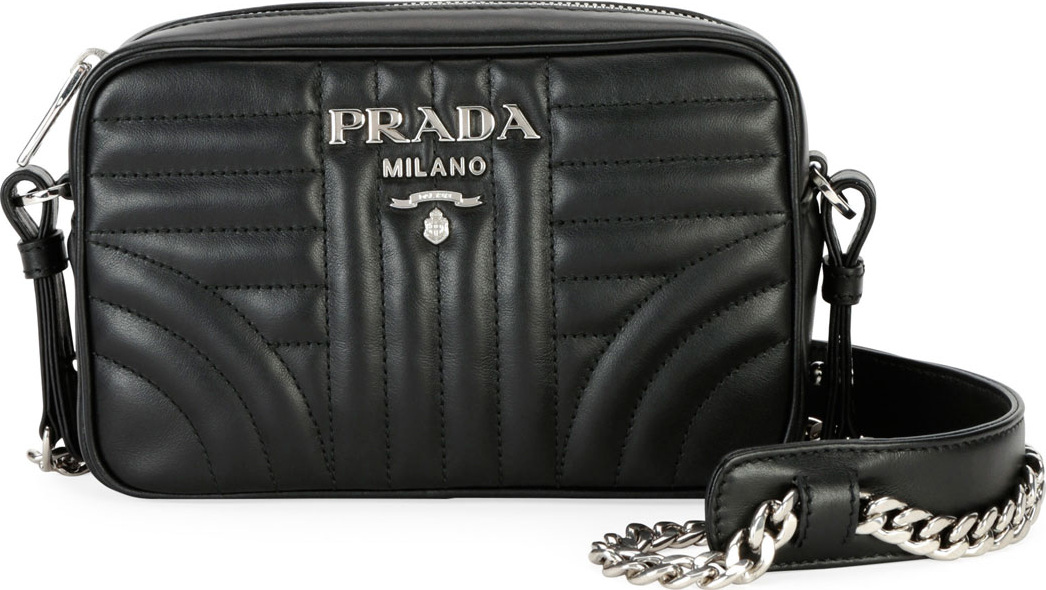 Prada Quilted Soft Calf Diagramme Camera Bag