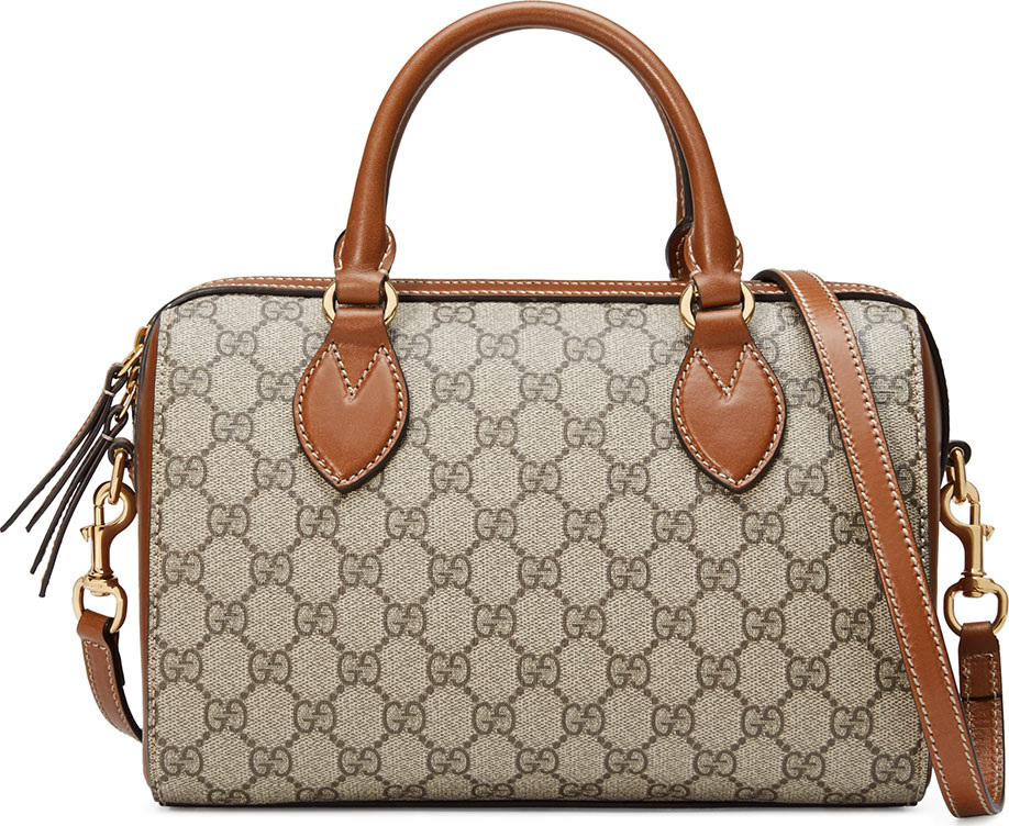 Gucci GG Supreme Small Top-Handle Bag, Beige