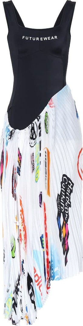 Marine Serre Printed midi dress