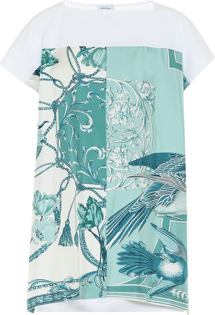 Salvatore Ferragamo Printed cotton T-shirt