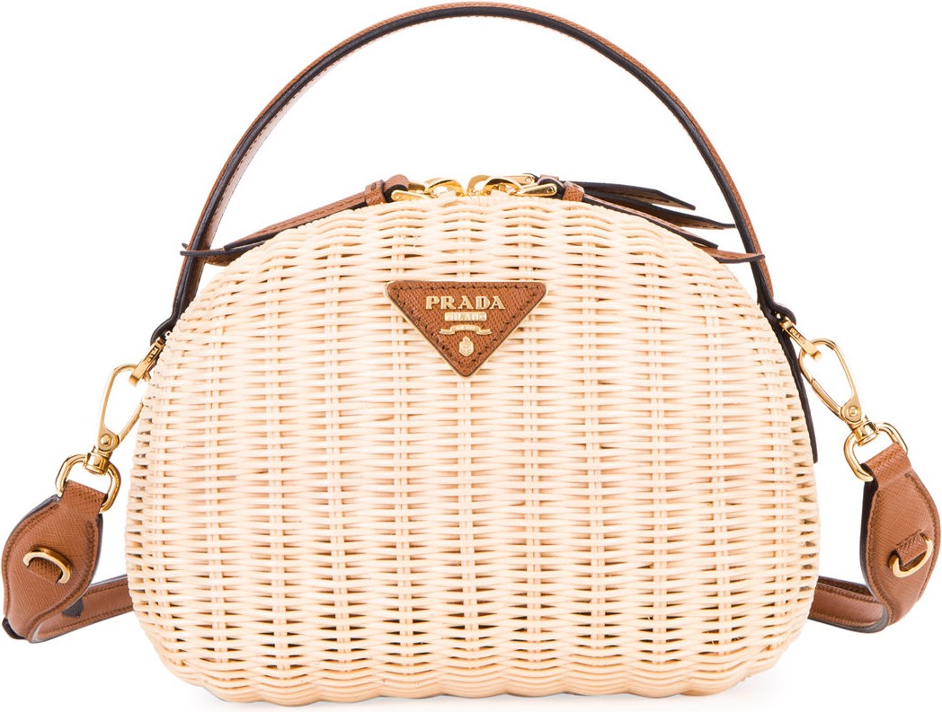 Prada Midollino Odette Top Handle Bag