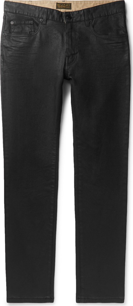 Belstaff Fenton Slim-Fit Waxed Stretch-Denim Jeans
