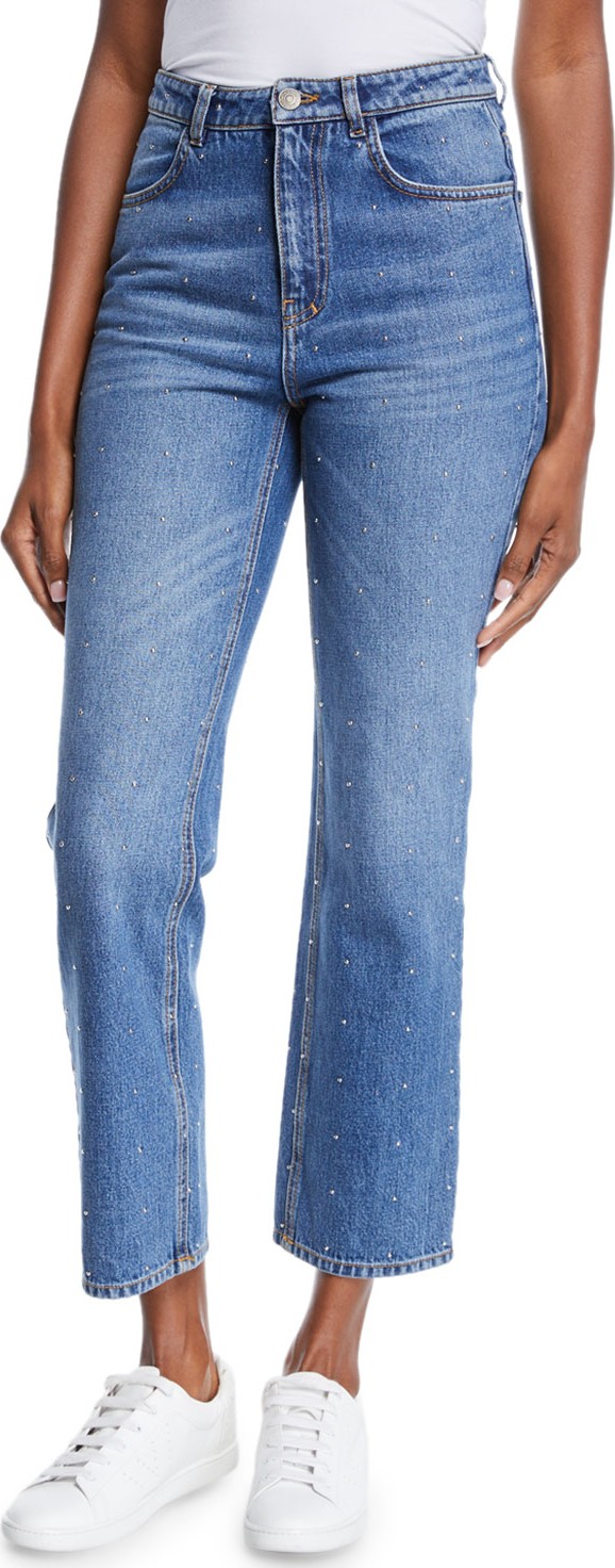 A.L.C. Malone Studded High-Waist Jeans