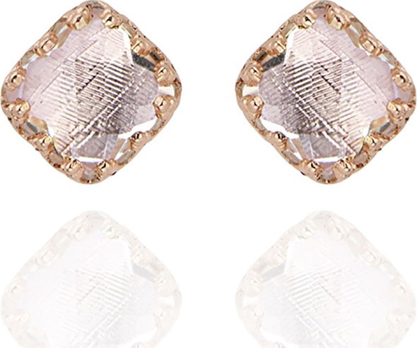 Larkspur & Hawk Jane Button Earrings with Ballet Foil