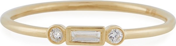 Sydney Evan 14k Baguette Diamond Stacking Ring