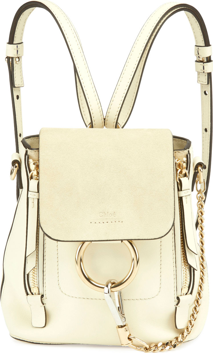 Chloe Faye Mini Leather/Suede Backpack