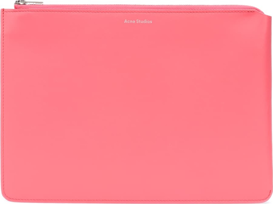 Acne Studios Malachite S leather clutch