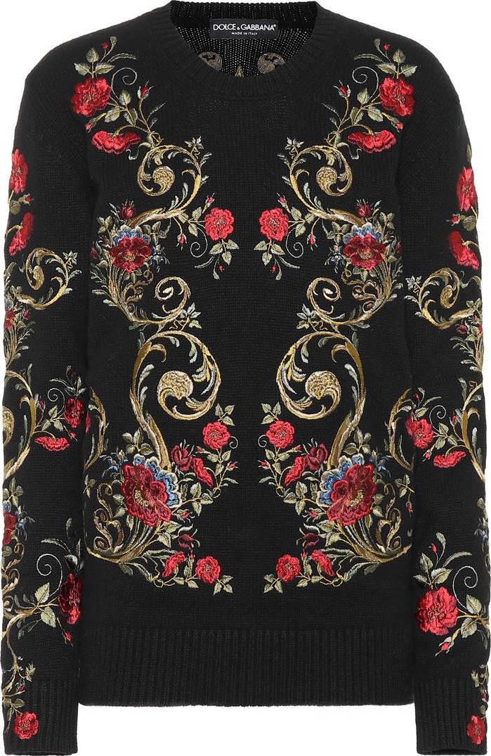 Dolce & Gabbana Embroidered cashmere sweater