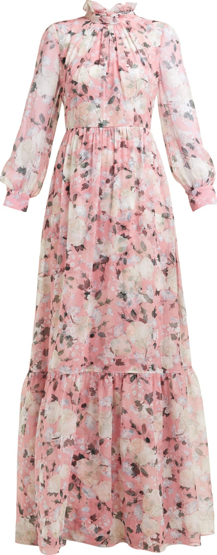 Erdem Clementine floral-print silk-voile gown