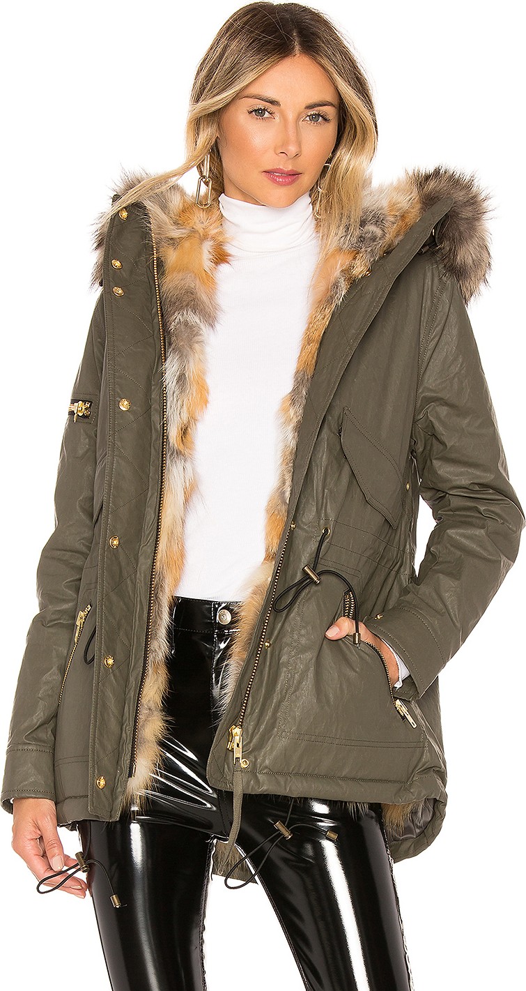 SAM. Mini Luxe Limelight Parka With Fur Lining