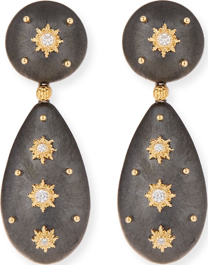 Buccellati 18k Macri Diamond Drop Earrings