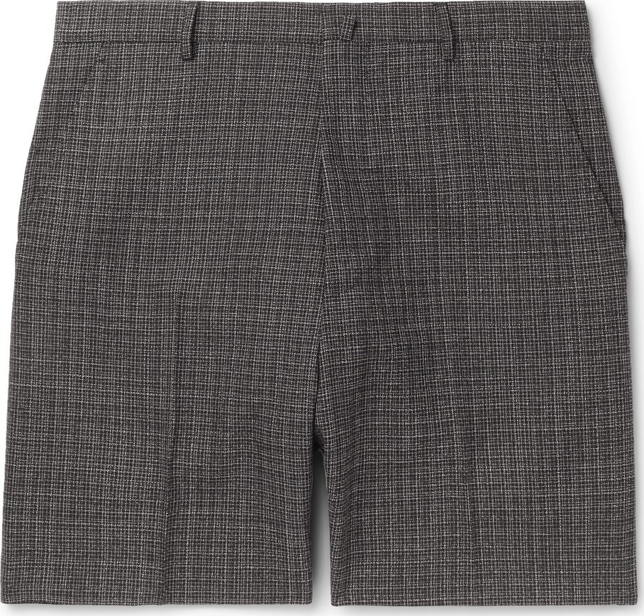 Lanvin Checked Wool Shorts