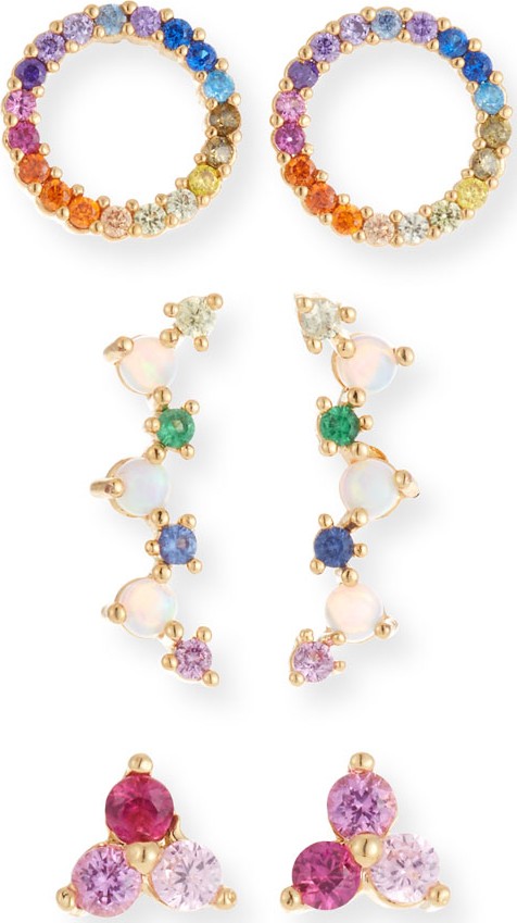 Tai Rainbow Earrings, Set of 3