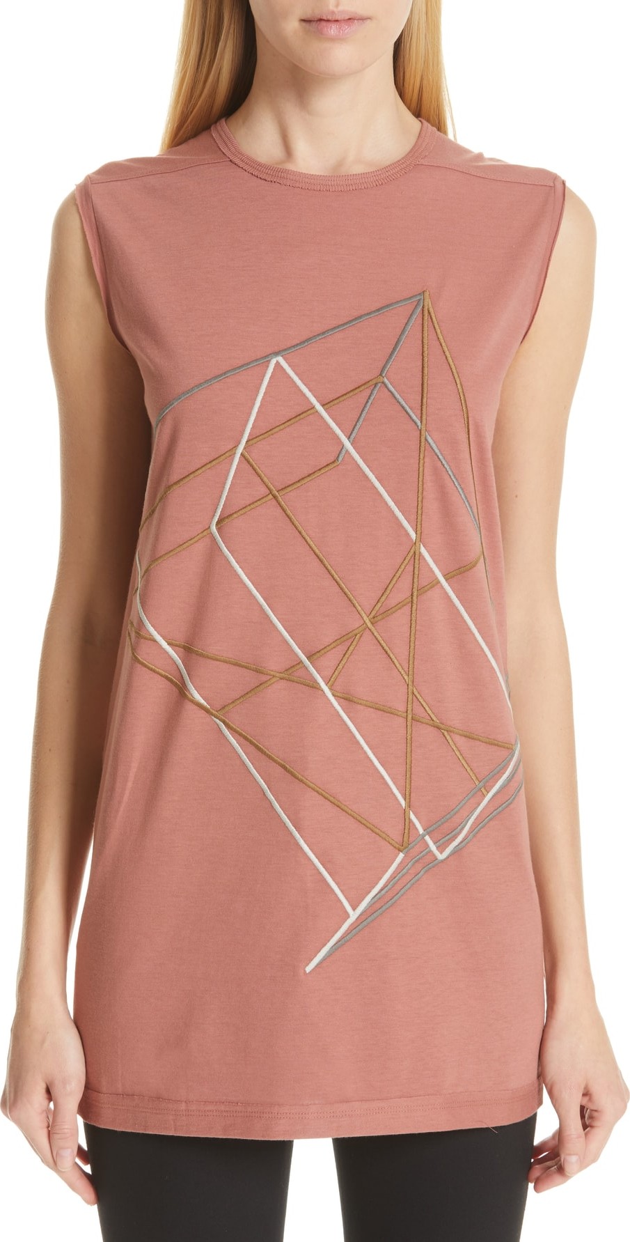 Rick Owens Embroidered Cotton Tank