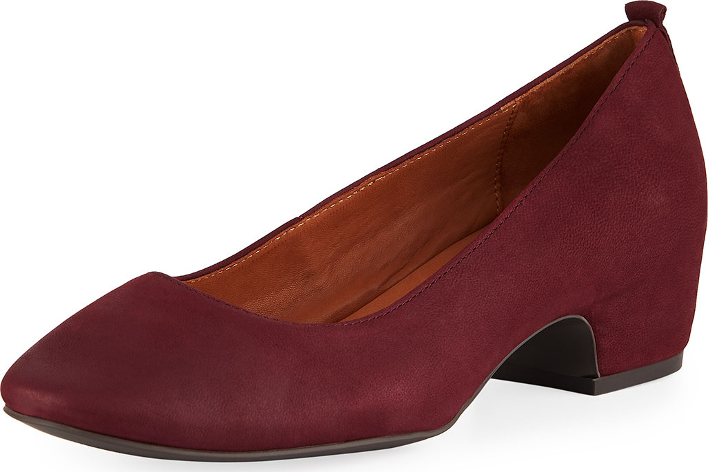 Gentle Souls Priscille Nubuck Leather Low-Heel Pumps