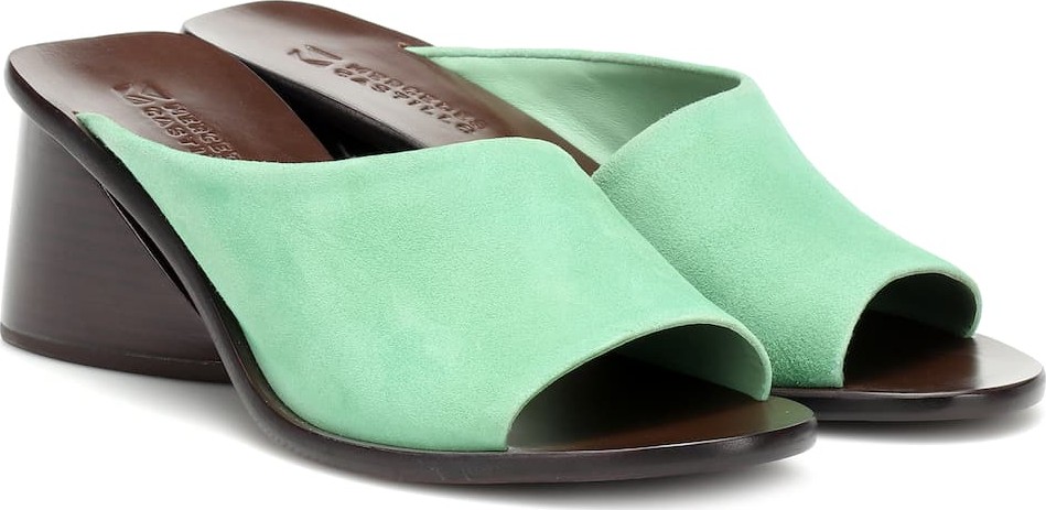 Mercedes Castillo Izar suede mules