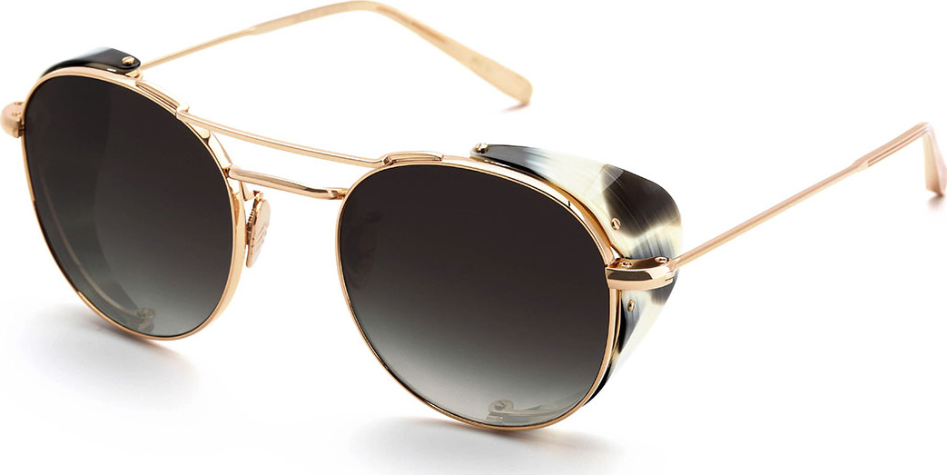 KREWE Orleans Round Gradient Sunglasses w/ Side Blinders