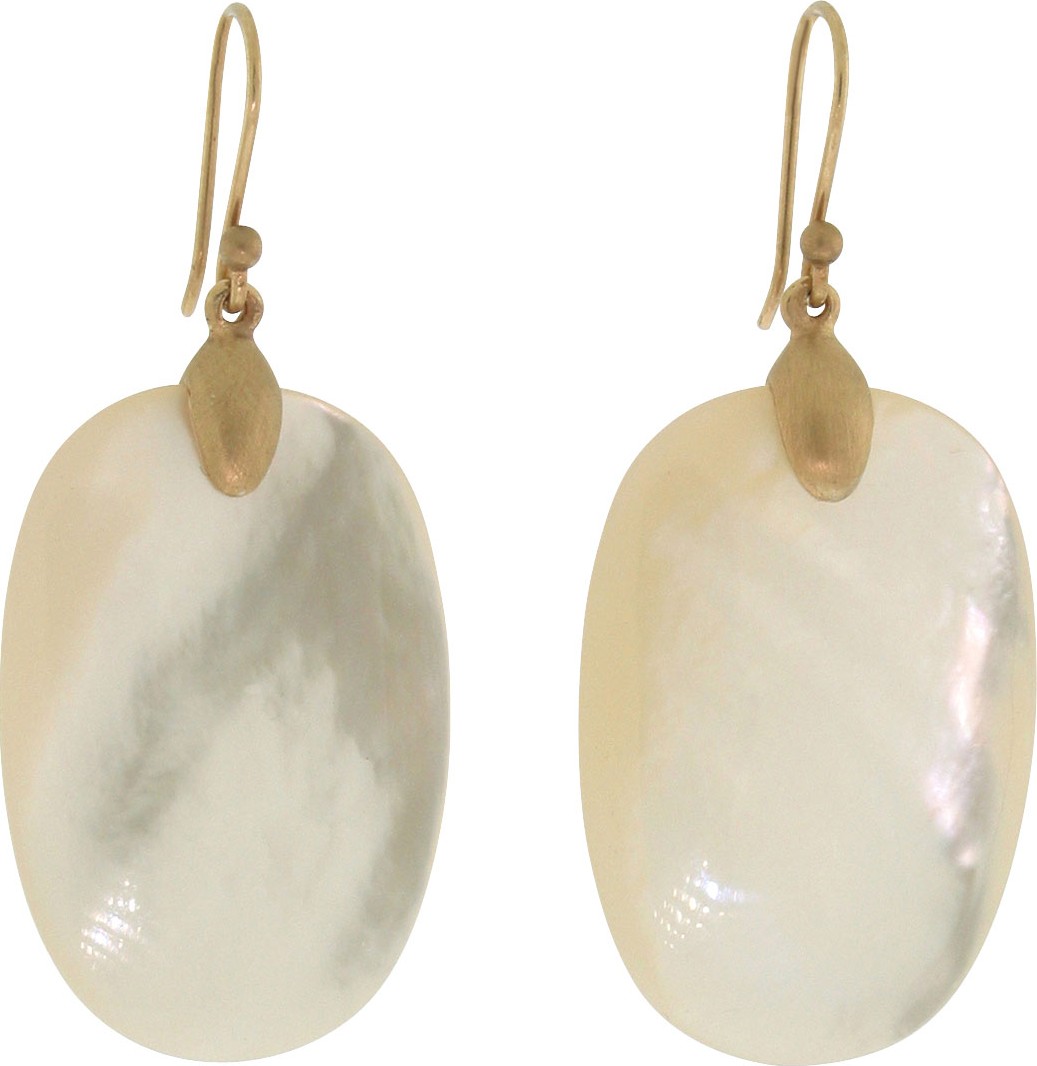 Ted Muehling Large Mother-of-Pearl Chip Earrings