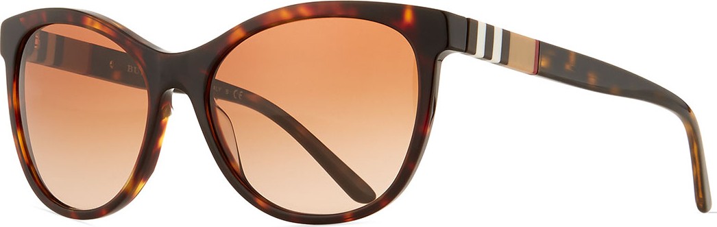 Burberry London England Check-Trim Cat-Eye Sunglasses