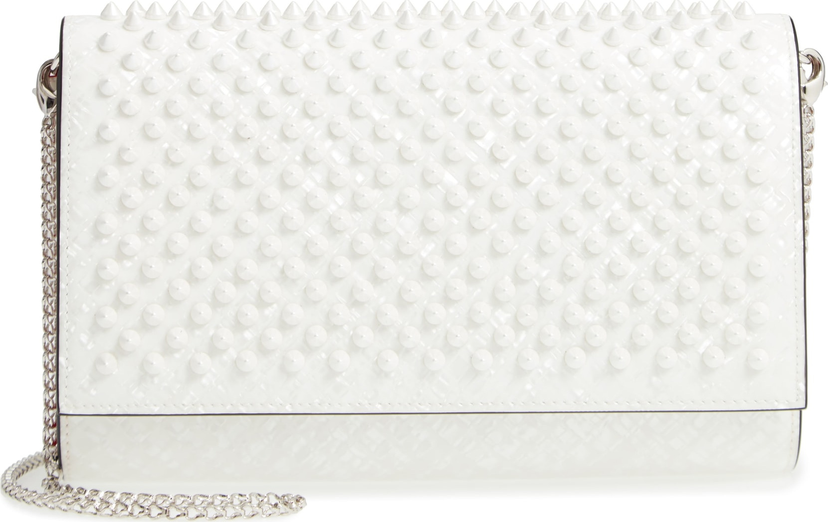 Christian Louboutin Paloma Spiked Patent Calfskin Clutch