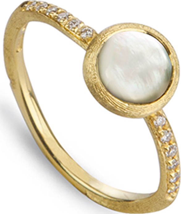 Marco Bicego 18k Jaipur Mother-of-Pearl & Diamond Ring, Size 7