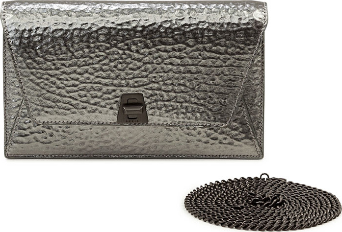 Akris Anouk Hammered Leather Envelope Clutch Bag