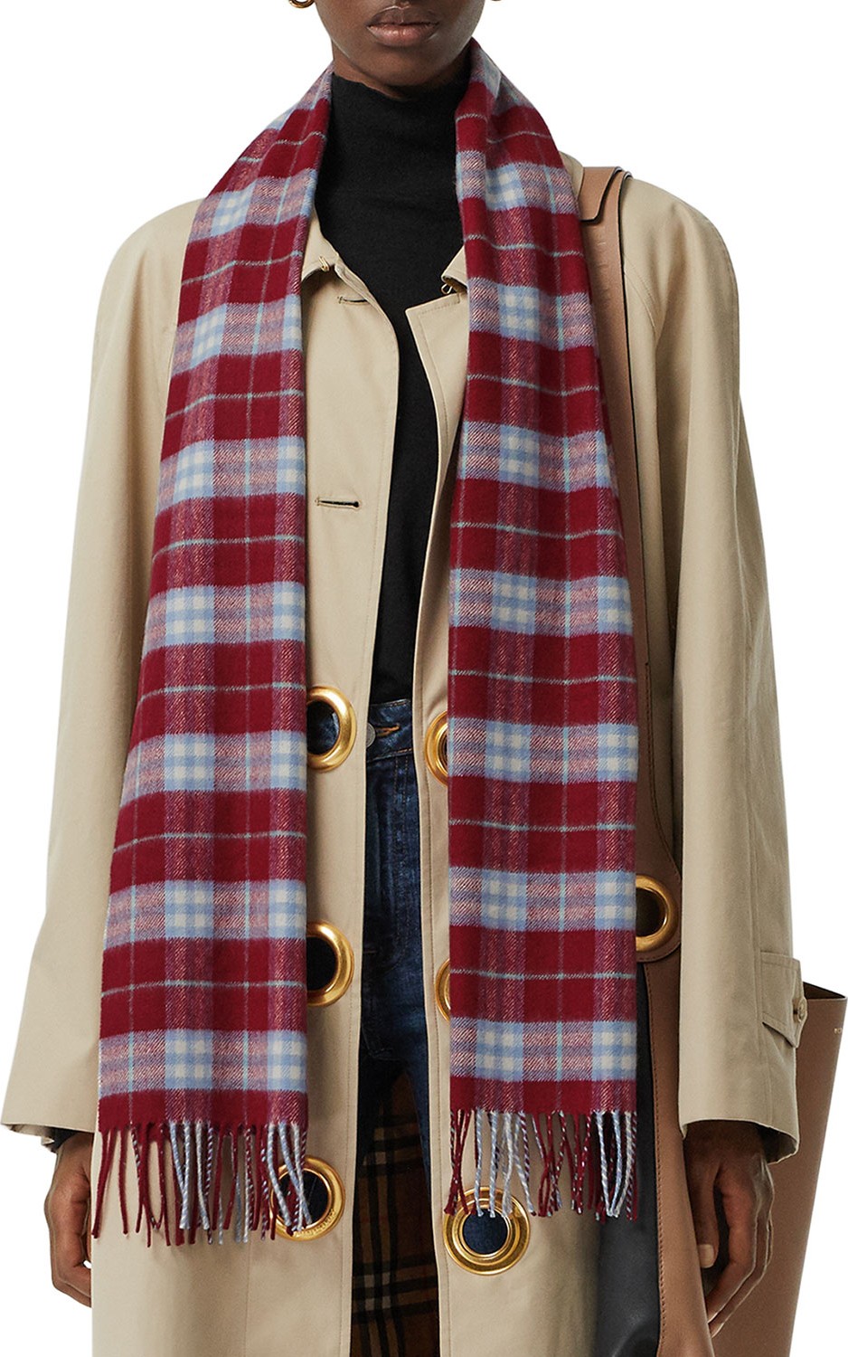 Burberry London England Vintage Check Cashmere Scarf