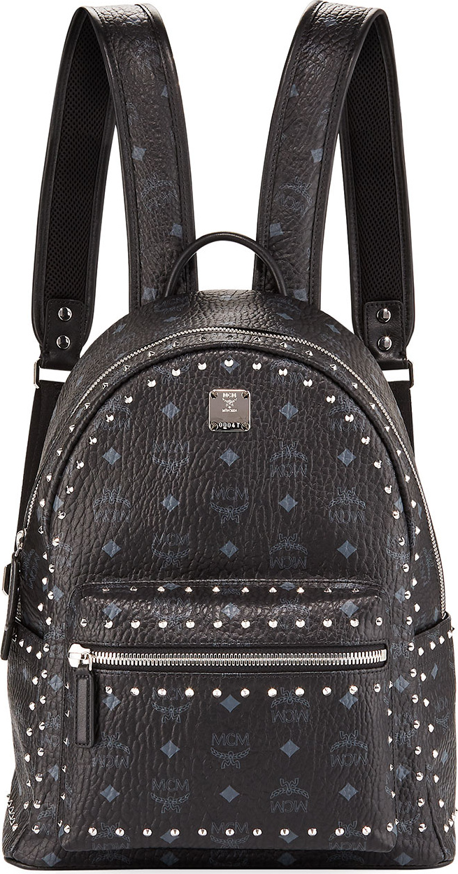 MCM Stark Outline Studs Convertible Visetos Backpack