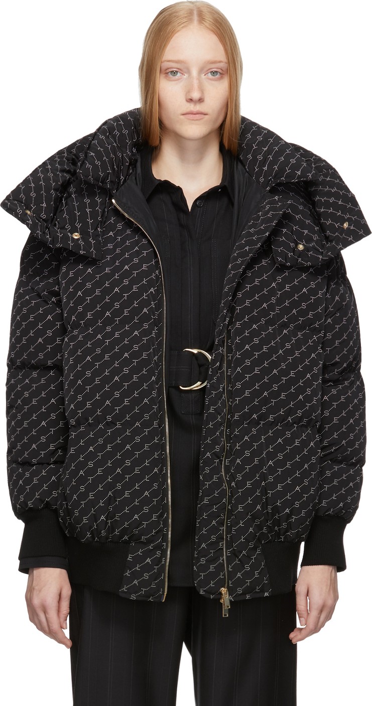 Stella McCartney Black Monogram Puffer Jacket